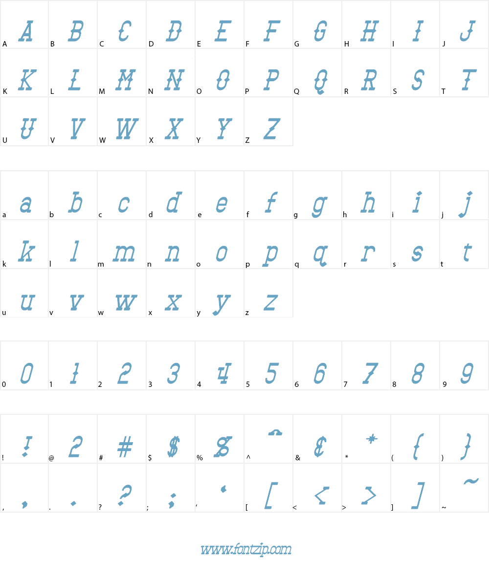 Bantorain Font Character